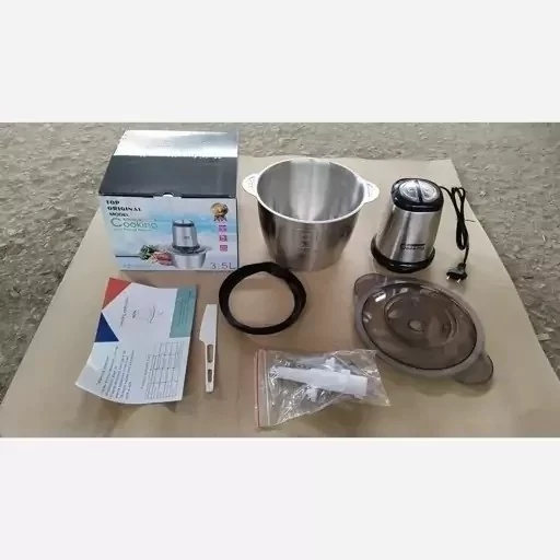 خرد کن برقی استیل 3 و نیم لیتری ، 1200وات دو سرعته مارک کوکینگ we