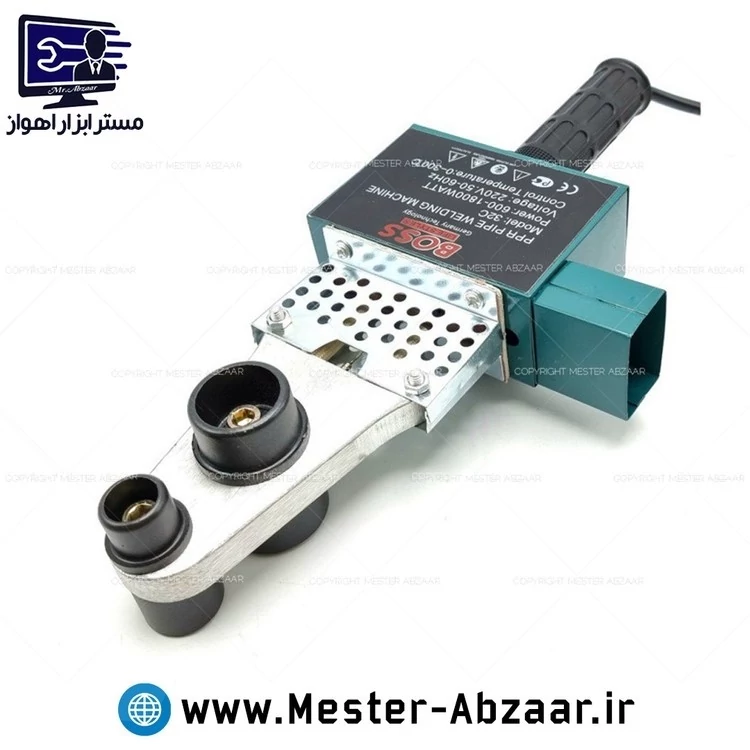 اتو لوله مینی خانگی 1800 وات دیمر دار با لوازم کامل قیچی ، المنت اضافه ، لقمه و دستکش باس مدل BOSS 32C  توان	600-1800W