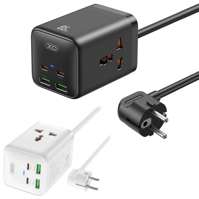 چندراهی دو سوکت برق، دو تایپ سی و دو یو اس بی 65 وات ایکس او WL24 XO Desktop