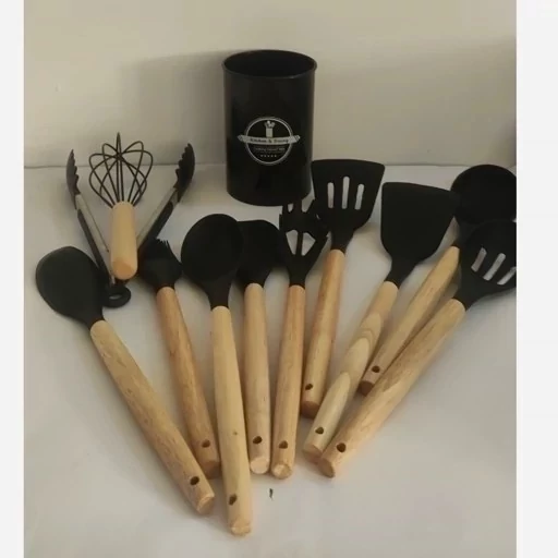 ست کفگیر و ملاقه سلیکونی 12 عددی silicons kitchen set