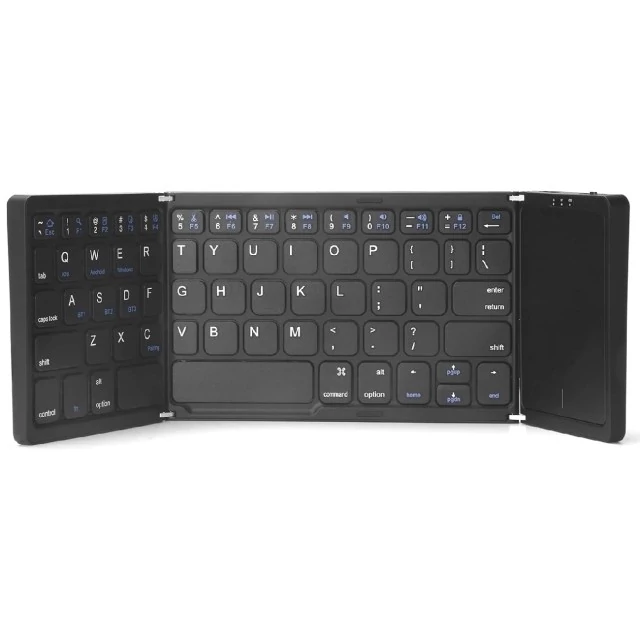کیبورد بی سیم  تاشو شارژی با تاچ پد Folding Bluetooth