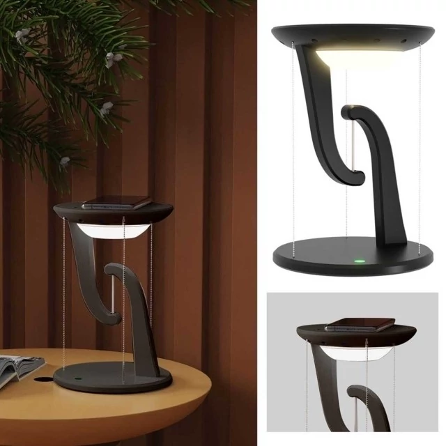 چراغ مطالعه LED رومیزی هوشمند و شارژر بی سیم  wireless charge smart