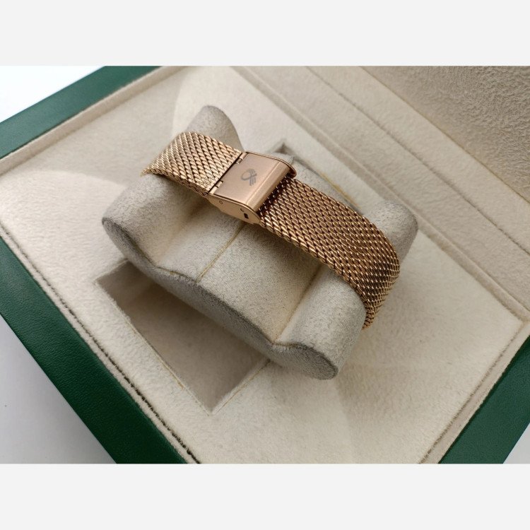 ساعت مچی زنانه بلیزر مدل 3178 رزگلد صفحه سفید بند حصیری با تقویم و موتور میوتا فعال
