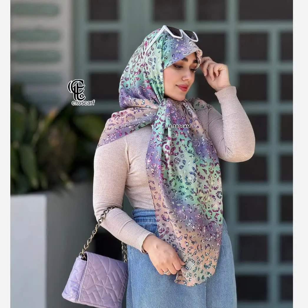 روسری نخی قواره 140 طرح آنجل