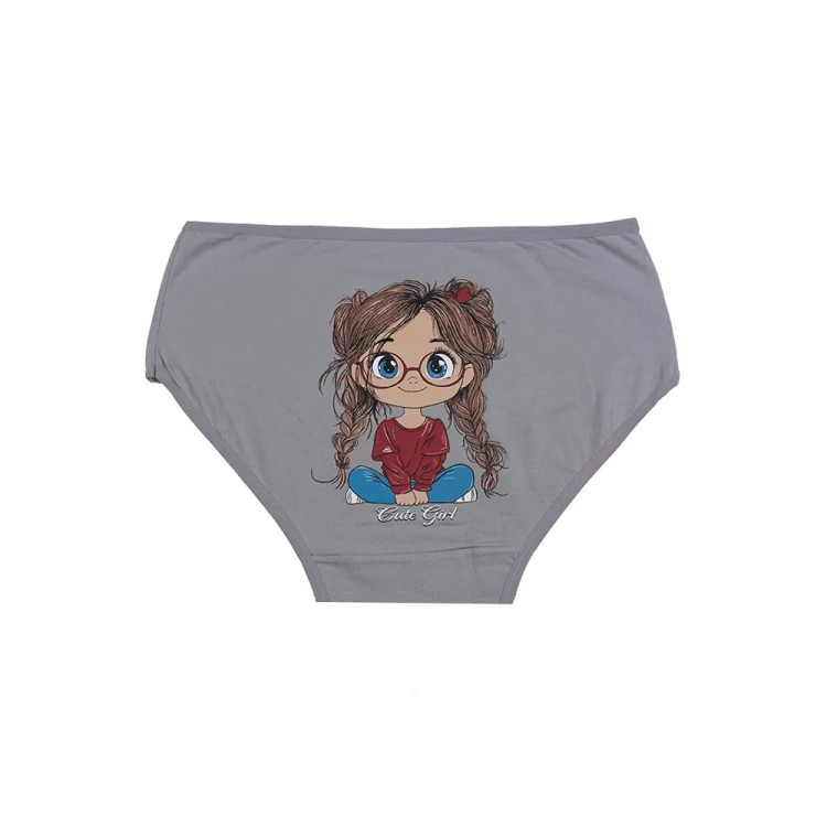شورت اسلیپ زنانه نخی چاپی طرح دختر بچه بانوسایز 2XL