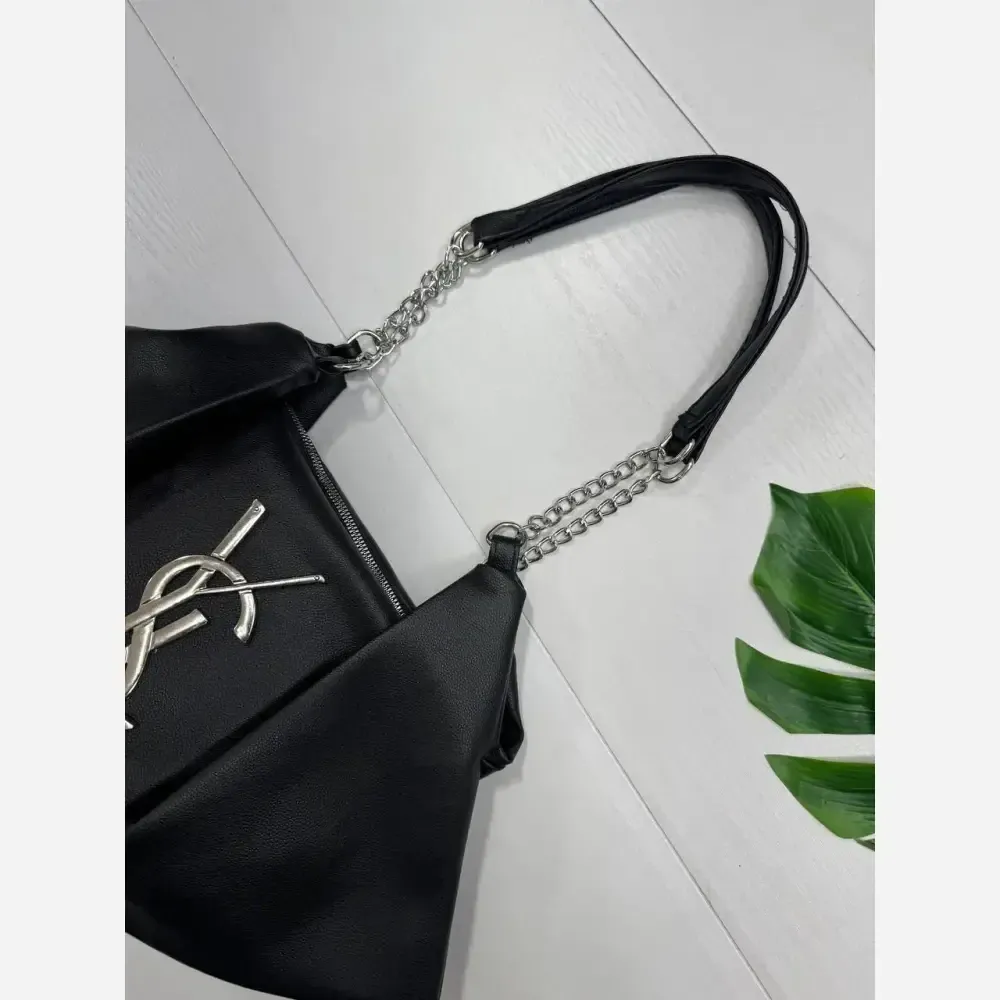 کیف یاشیل چرم باکیفیت طلایی نقره ای سایز آزاد 50*25 سانت