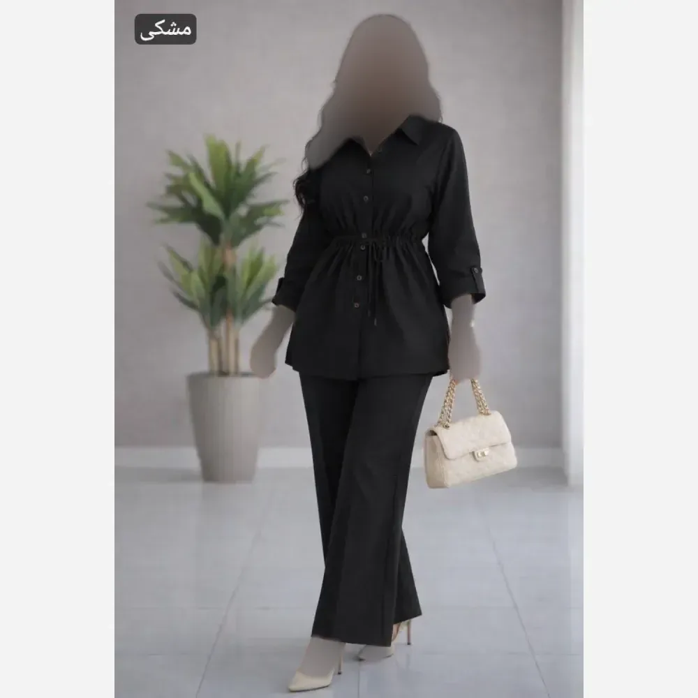 ست شومیز و شلوار زنانه مدل یاسمن جنس سوپر ایوا فری سایز تا 48