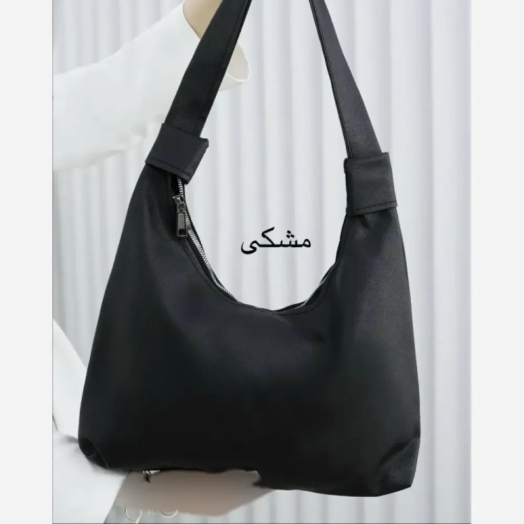 کیف دوشی زنانه چرمی بند گره ای مدل سبک و جادار ابعاد 30 در 40 سانتی متر