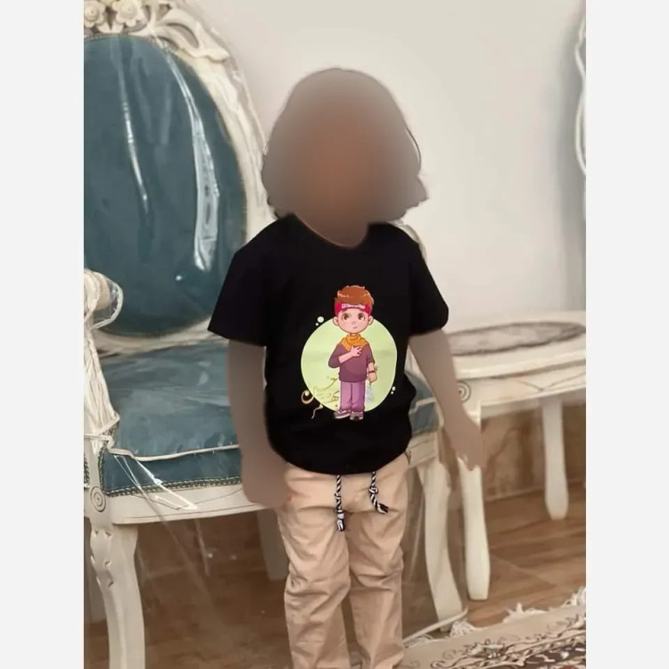 تیشرت محرمی بچگانه طرح بهشتم حسین جنس پنبهای