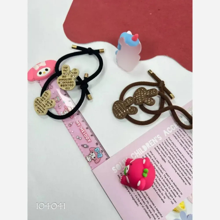 پک دو عددی کش مو دخترانه وارداتی طرحدار