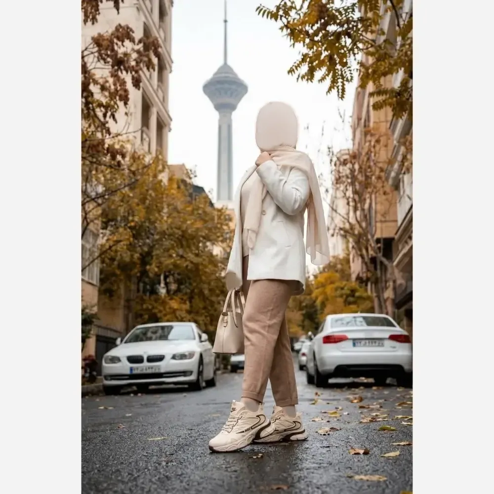 کتونی لژدار طبی زنانه مدل نایک با زیره PU و رویه کتان