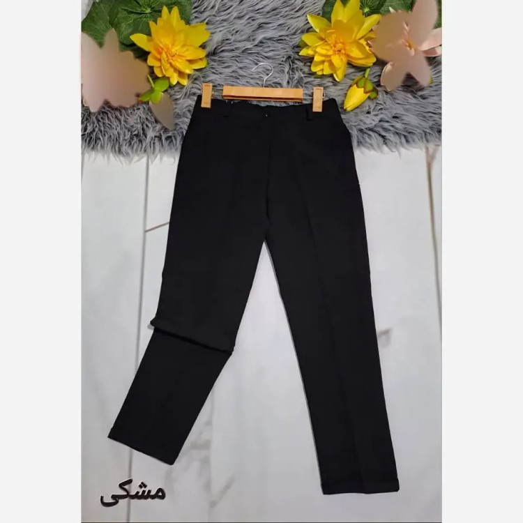 شلوار مازراتی راسته دمپا پاکتی زنانه جنس مازراتی دبل قد 93
