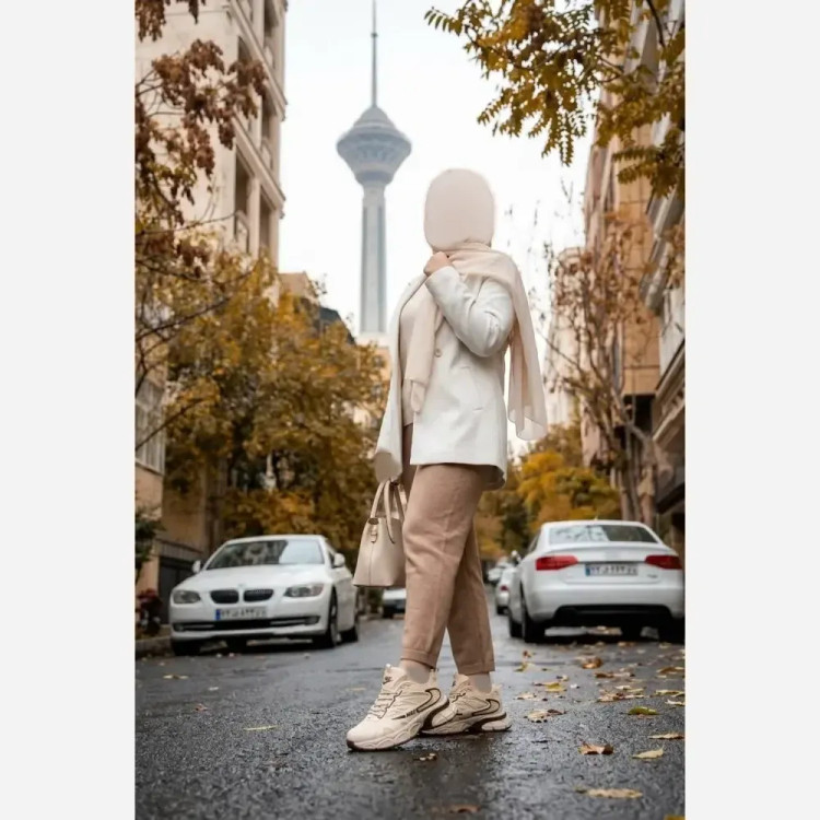 کتونی لژدار طبی زنانه مدل نایک با زیره PU و رویه کتان و پختی