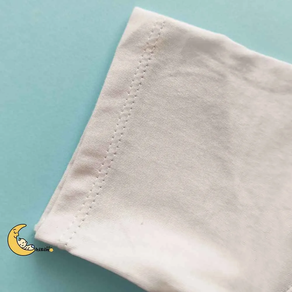 تیشرت تک دخترانه طرح حیوانات جنس نخ پنبه رنگ سفید سایز 45 و 50