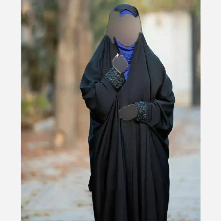 چادر دانشجویی سوپر ژرژت مشکی ضد چروک و ضد پرز
