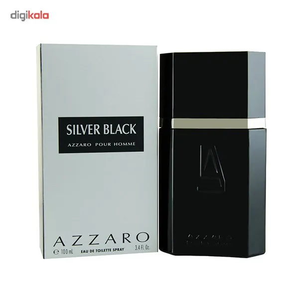 ادو تویلت مردانه آزارو مدل Silver Black حجم 100 میلی لیتر