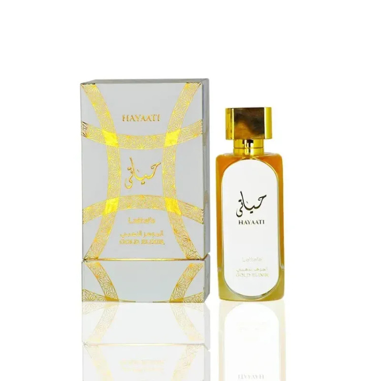 ادوپرفیوم مردانه و زنانه لطافه مدل Hayaati Gold Elixir حجم 100 میلی لیتر