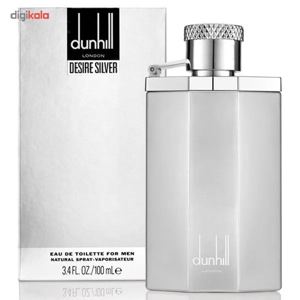 ادو تویلت مردانه دانهیل مدل Desire Silver حجم 100 میلی لیتر