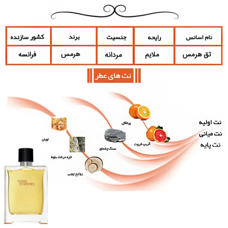ادو پرفیوم مردانه هارلینگن مدل تق هرمس حجم 100 میلی لیتر