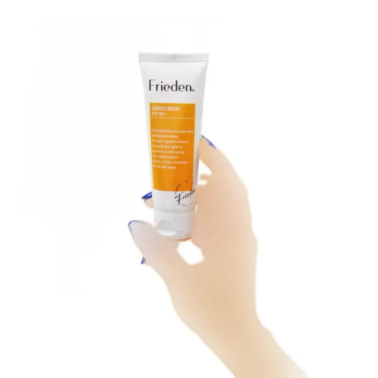 کرم ضد آفتاب بی رنگ فریدن SPF50 مناسب انواع پوست حجم 50 میلی لیتر