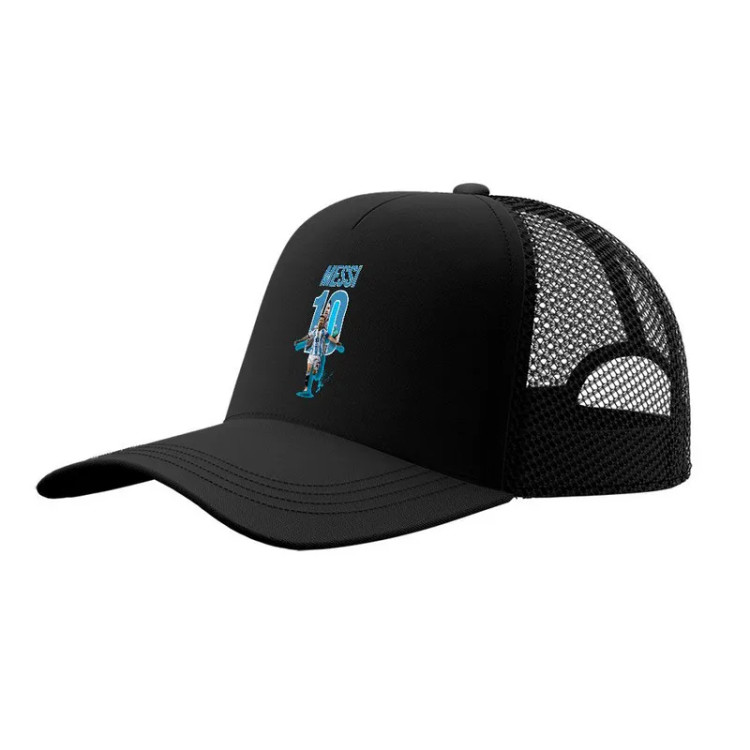 کلاه کپ پاد آفرین مدل لیونل مسی طرح فوتبالی کد 134 جنس کتان مناسب اسپرت و روزمره