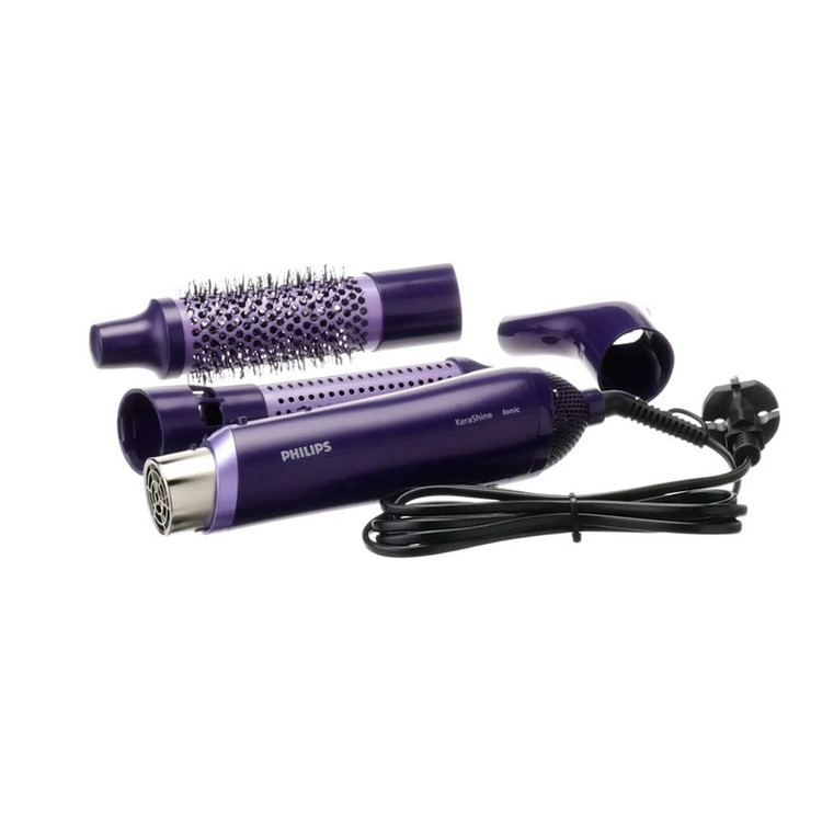 سشوار برسدار حالتدهنده 800 وات فیلیپس مدل BHA305، موتور DC، وزن 750 گرم، دارای سری متمرکزکننده با ویژگی صافکنندگی، با قابلیت فناوری تولید یون