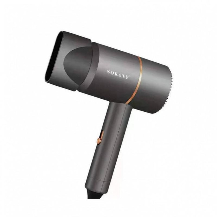 سشوار مسافرتی 1200 وات سوکانی مدل SK-2202، موتور AC، وزن 495 گرم، دارای سری متمرکزکننده باریک با ویژگی صافکنندگی، حجمدهندگی، با قابلیت تنظیم دما