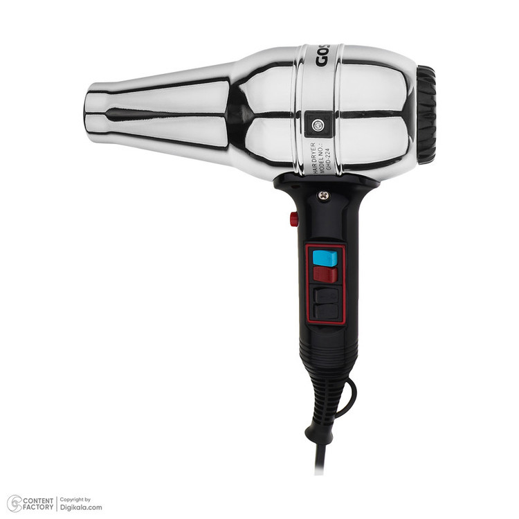 سشوار حرفهای 1600 وات گوسونیک مدل GHD-224، موتور AC، وزن 900 گرم، دارای سری متمرکزکننده باریک با ویژگی صافکنندگی