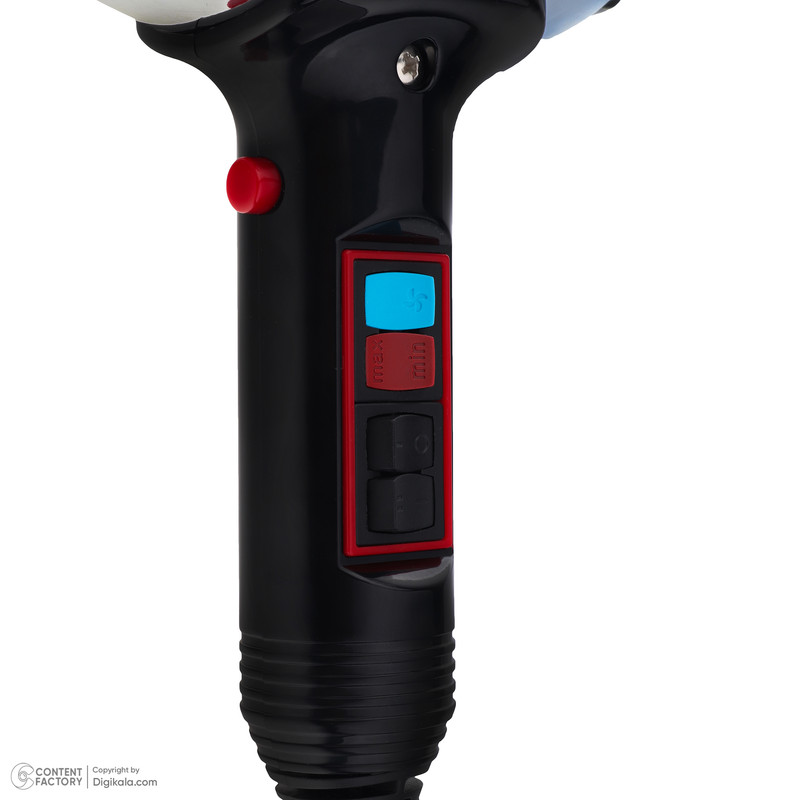 سشوار حرفهای 1600 وات گوسونیک مدل GHD-224، موتور AC، وزن 900 گرم، دارای سری متمرکزکننده باریک با ویژگی صافکنندگی