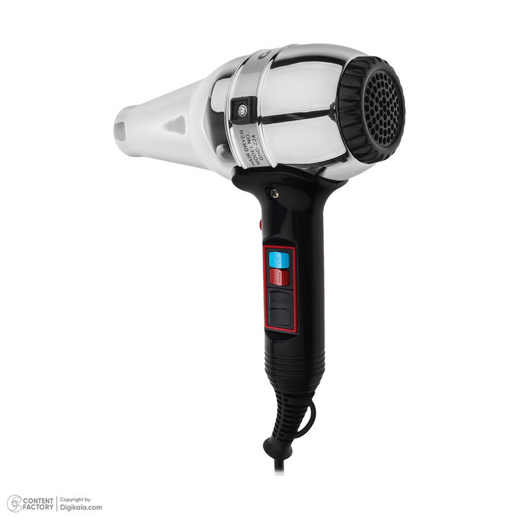 سشوار حرفهای 1600 وات گوسونیک مدل GHD-224، موتور AC، وزن 900 گرم، دارای سری متمرکزکننده باریک با ویژگی صافکنندگی