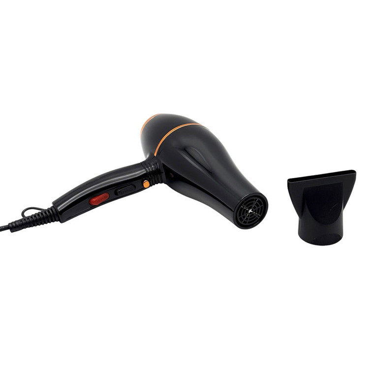 سشوار حرفهای کنوود مدل KW-550 با موتور AC، توان 9000 وات، تنظیمات دما و سرعت دو حالته، سری صافکننده، همراه با متمرکزکننده باریک، وزن 600 گرم، مناسب استفاده حرفهای و آرایشگاهی