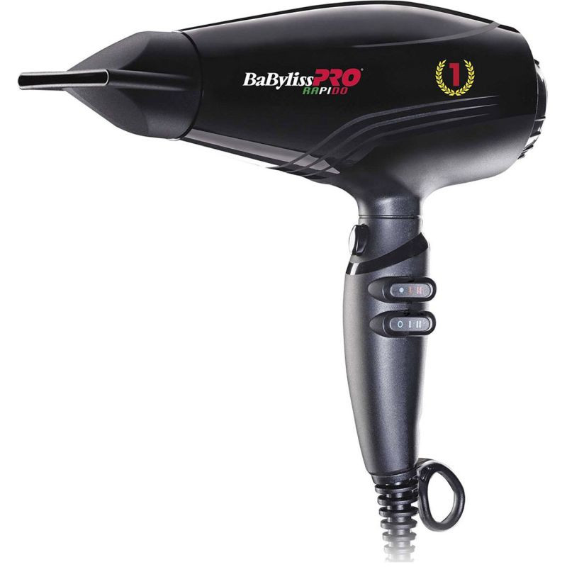 سشوار حرفهای بابیلیس مدل BAB7000isde با موتور AC 2200 وات و تکنولوژی EDM، تنظیمات دما در سه حالت، دو سرعت، فناوری تولید یون، طراحی ارگونومیک، سه متمرکزکننده و دیسپانسر، وزن 399 گرم