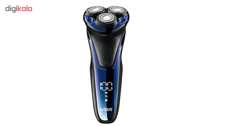 ماشین اصلاح موی صورت وی جی آر مدل V-306 با تیغه استیل ضد زنگ، اصلاح چرخشی، قابلیت استفاده خشک و مرطوب، باتری قابل شارژ با 90 دقیقه زمان استفاده