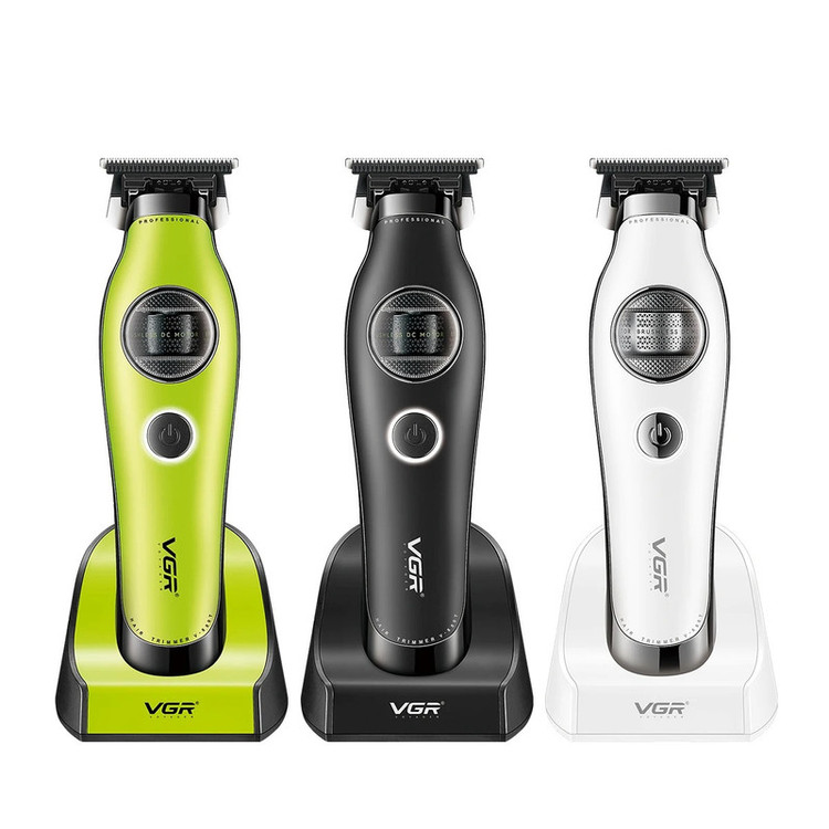 ماشین اصلاح موی صورت شارژی وی جی ار مدل V-880 T با تیغه سرامیکی خودتیز شونده، طراحی ارگونومیک، قابلیت شارژ سریع و اصلاح با شماره صفر