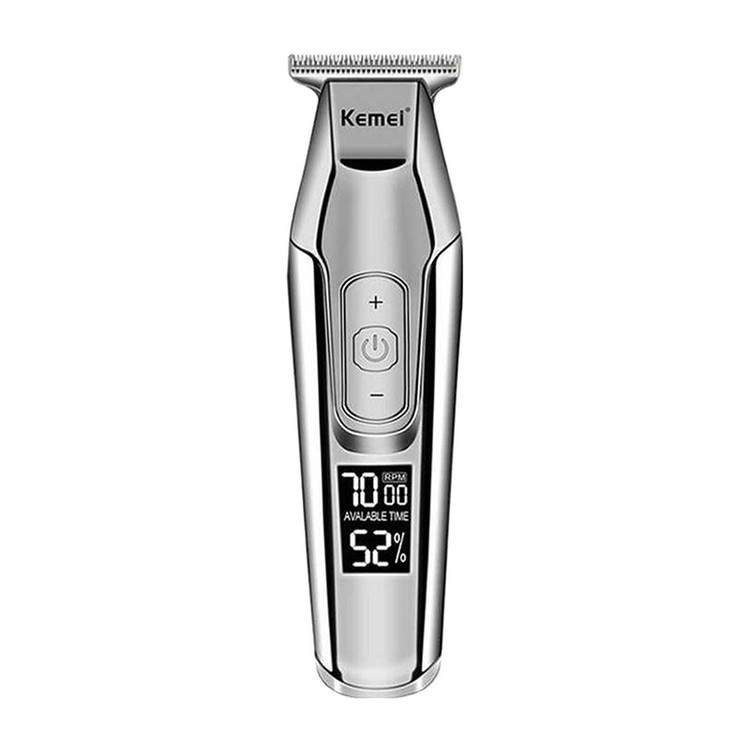 ماشین اصلاح موی صورت کیمی مدل KM-5027 با تیغه تیتانیوم پیشرفته، باتری قابل شارژ با 240 دقیقه مدت استفاده، قابلیت اصلاح خشک و مرطوب، تنظیم طول اصلاح از 0.1 تا 3 میلیمتر و طراحی ارگونومیک کمصدا