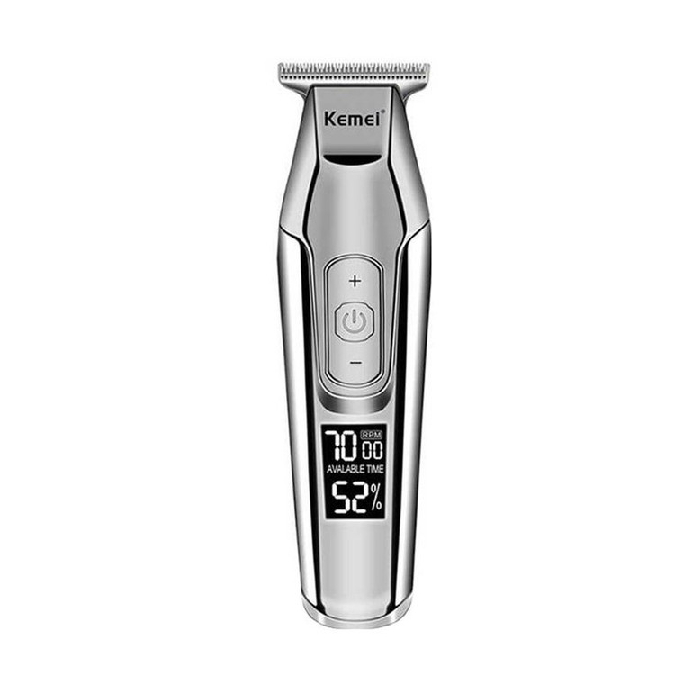 ماشین اصلاح موی صورت کیمی مدل KM-5027 با تیغه تیتانیوم پیشرفته، باتری قابل شارژ با 240 دقیقه مدت استفاده، قابلیت اصلاح خشک و مرطوب، تنظیم طول اصلاح از 0.1 تا 3 میلیمتر و طراحی ارگونومیک کمصدا