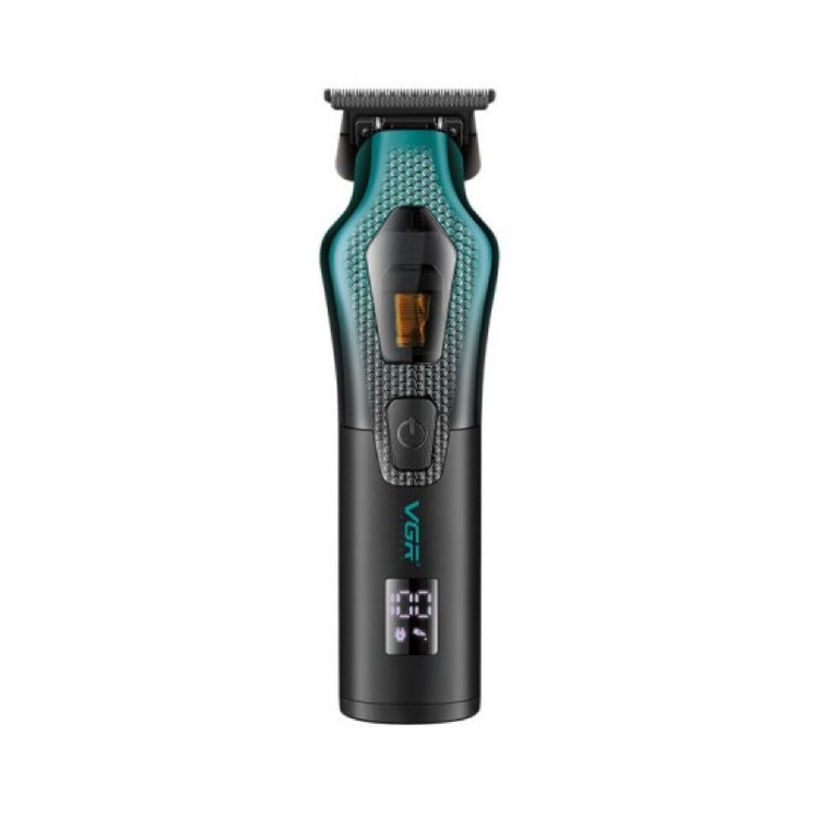 ماشین اصلاح موی سر و صورت وی جی ار مدل V-997 با موتور 11000 دور در دقیقه، باتری لیتیوم یونی 2500 میلیآمپر ساعت، تیغه سرامیک ضد التهاب، قابلیت تنظیم سرعت و نمایشگر میزان شارژ