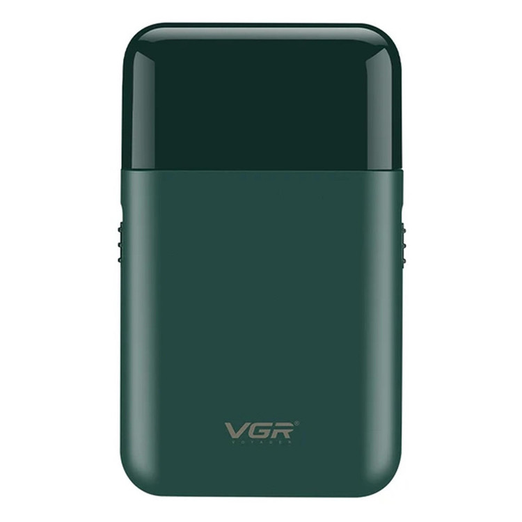 ماشین اصلاح موی صورت وی جی آر مدل V-390 با تیغه استیل ضد زنگ، تکنولوژی شیو فویلی، باتری قابل شارژ با 45 دقیقه زمان استفاده و طراحی ارگونومیک