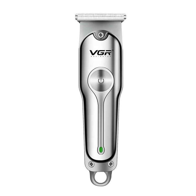 ماشین اصلاح موی سر و صورت وی جی ار مدل V-071 با تیغه دوار روکش الماس، موتور 8500 دور در دقیقه، باتری 600 میلیآمپر ساعت، شارژ USB، استفاده خشک و مرطوب و شانه قابل تنظیم دستی