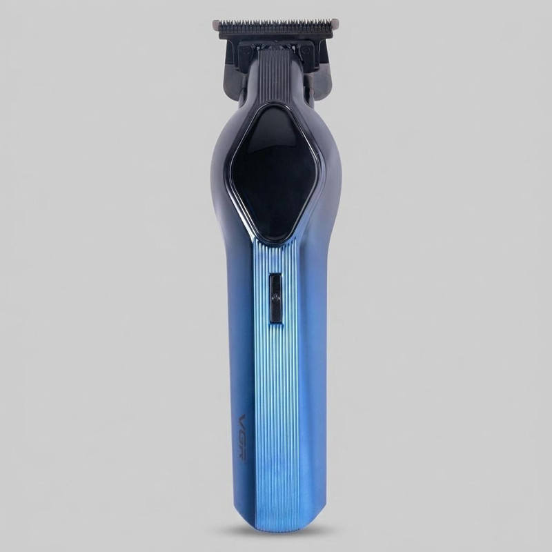 ماشین اصلاح موی سر و صورت وی جی ار مدل V-921 با تیغه استیل ضد زنگ، طراحی ارگونومیک، باتری لیتیومی 1200 میلی‌آمپر ساعت، نمایش وضعیت باتری، سرعت موتور 7000 دور در دقیقه و شانه متحرک