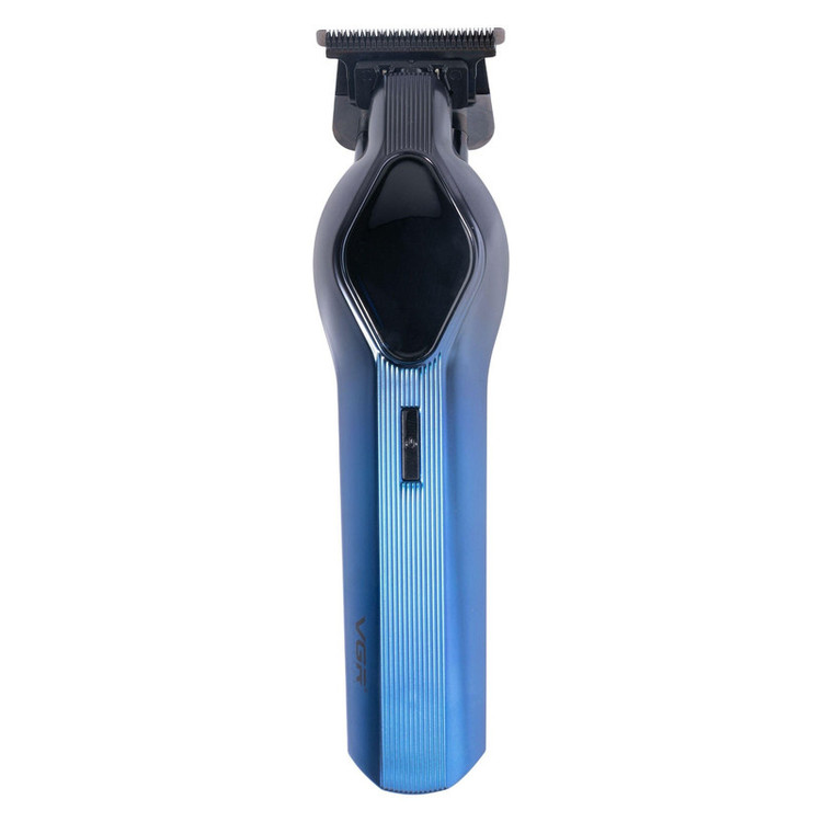 ماشین اصلاح موی سر و صورت وی جی ار مدل V-921 با تیغه استیل ضد زنگ، طراحی ارگونومیک، باتری لیتیومی 1200 میلیآمپر ساعت، نمایش وضعیت باتری، سرعت موتور 7000 دور در دقیقه و شانه متحرک