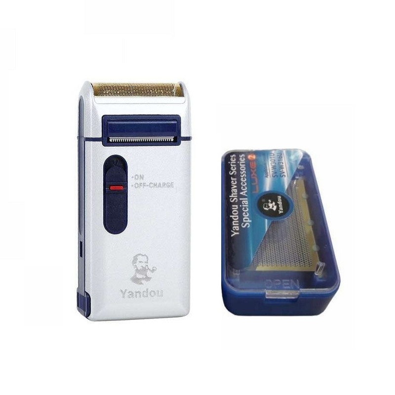 ماشین اصلاح موی صورت فویلی یاندو مدل Sv-W301U با تیغه استیل ضد زنگ، صفر زن، باتری قابل شارژ و طراحی ارگونومیک به همراه توری یدک