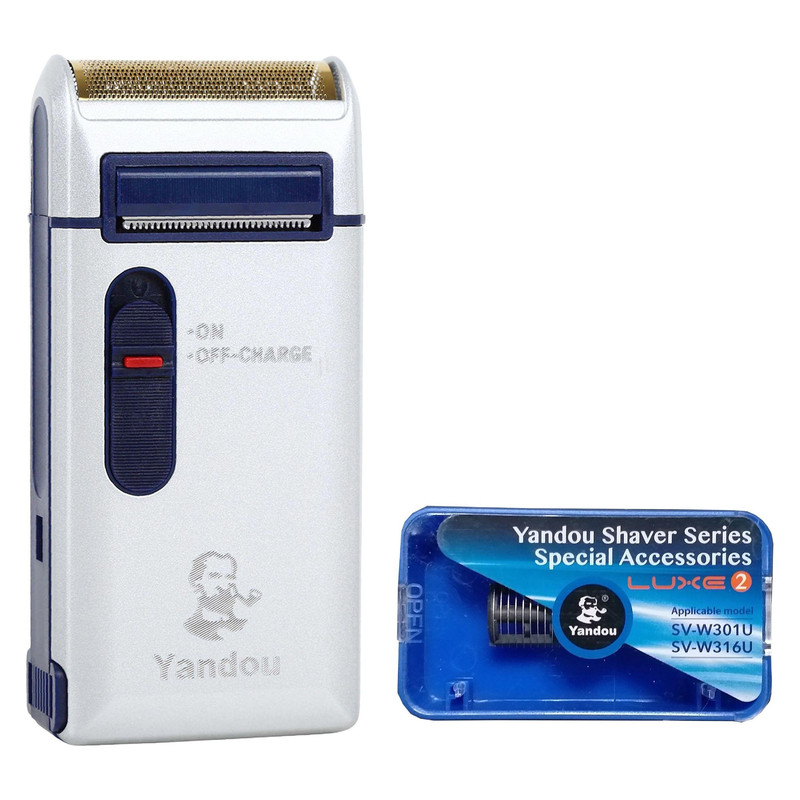 ماشین اصلاح موی صورت فویلی یاندو مدل Sv-W301U با باتری قابل شارژ 60 دقیقهای، تیغه استیل ضد زنگ، طراحی ارگونومیک و تیغه یدک همراه