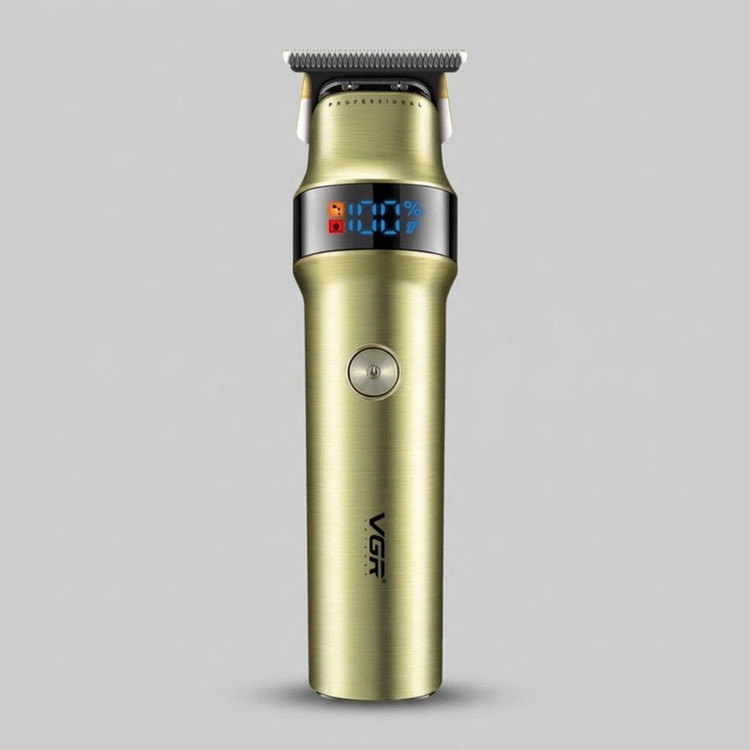 ماشین اصلاح موی سر و صورت وی جی ار مدل V-991 با تیغه سرامیک و استیل ضد زنگ، قابلیت اصلاح با شماره صفر، نمایش وضعیت باتری، عملکرد توربو، طراحی ارگونومیک، باتری 2000 میلیآمپر، شارژ با کابل USB، سه عدد شانه، دور موتور 7000 RPM