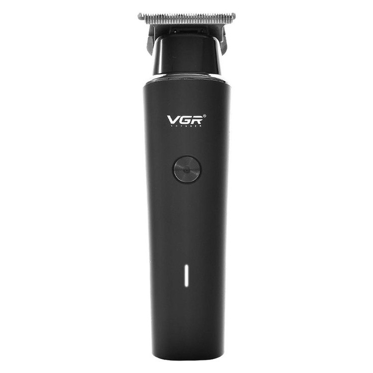 ماشین اصلاح موی سر و صورت وی جی ار مدل V-933 با تیغه استیل پیشرفته، اصلاح خط زن و حجم زن، قابلیت استفاده خشک و مرطوب، باتری قابل شارژ با 500 دقیقه کارکرد و چهار شانه تنظیم اندازه اصلاح 0.5 تا 2 میلیمتر