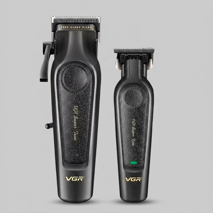 ماشین اصلاح موی سر و صورت شارژی وی جی ار مدل V-197 & 995 مجموعه 2 عددی