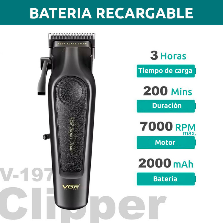 ماشین اصلاح موی سر و صورت شارژی وی جی ار مدل V-197 & 995 مجموعه 2 عددی