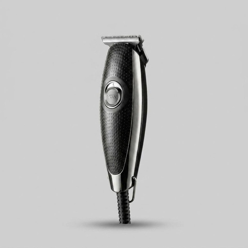 ماشین اصلاح موی سر و صورت وی جی ار مدل V - 099 با تیغه استیل ضد زنگ، قابلیت تنظیم سرعت، موتور قدرتمند، 3 سری مختلف، 5 عدد شانه تنظیم ارتفاع، همراه با برس تمیزکننده، روغن و شانه، منبع انرژی برق