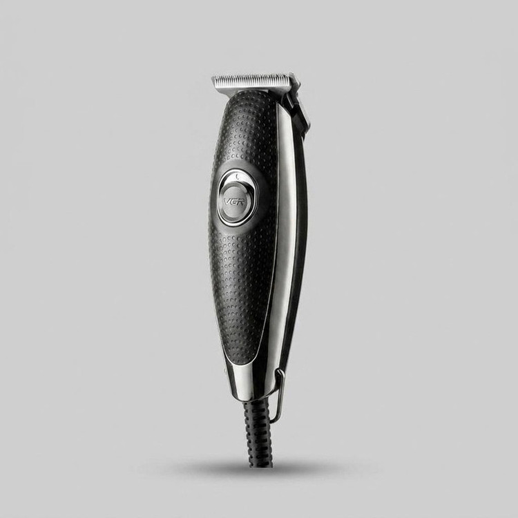 ماشین اصلاح موی سر و صورت وی جی ار مدل V - 099 با تیغه استیل ضد زنگ، قابلیت تنظیم سرعت، موتور قدرتمند، 3 سری مختلف، 5 عدد شانه تنظیم ارتفاع، همراه با برس تمیزکننده، روغن و شانه، منبع انرژی برق