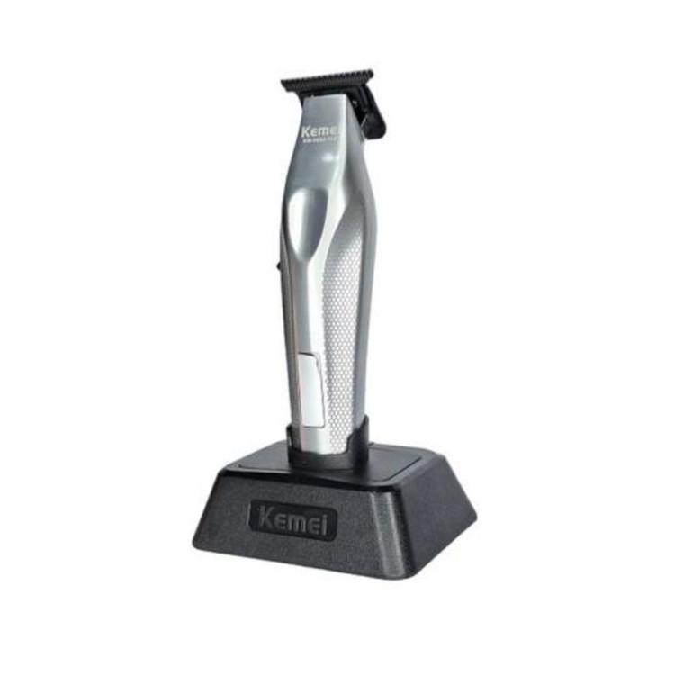 ماشین اصلاح موی صورت شارژی کیمی مدل KM-3023-702 با تیغه سرامیک و استیل ضد التهاب، باتری لیتیوم یون 2000 میلیآمپر ساعت، نمایش وضعیت باتری و طراحی ارگونومیک مقاوم در برابر ضربه